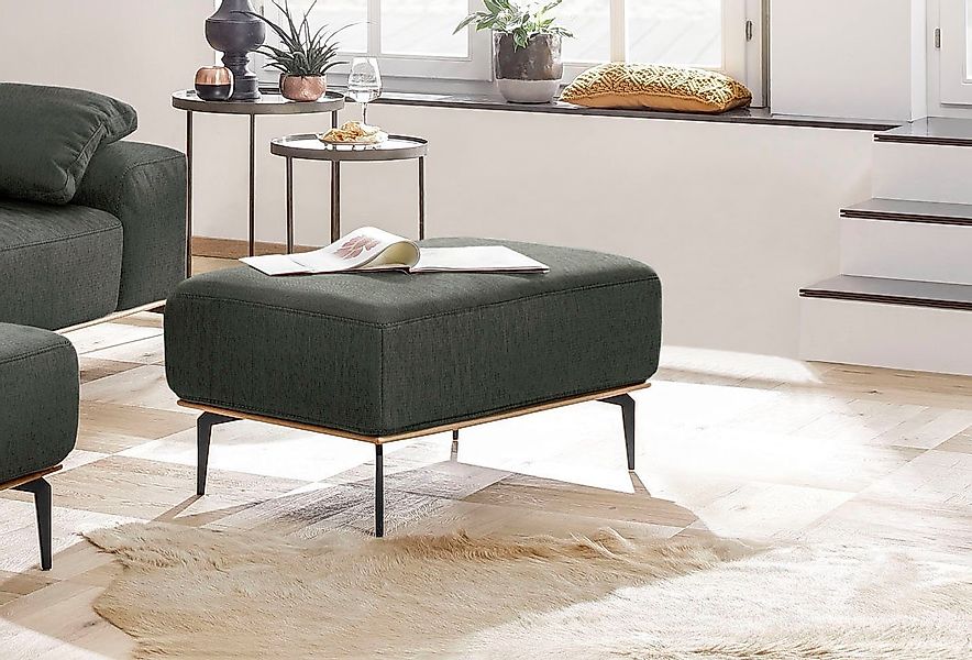 W.SCHILLIG Polsterhocker run, mit Holzsockel, Füße günstig online kaufen