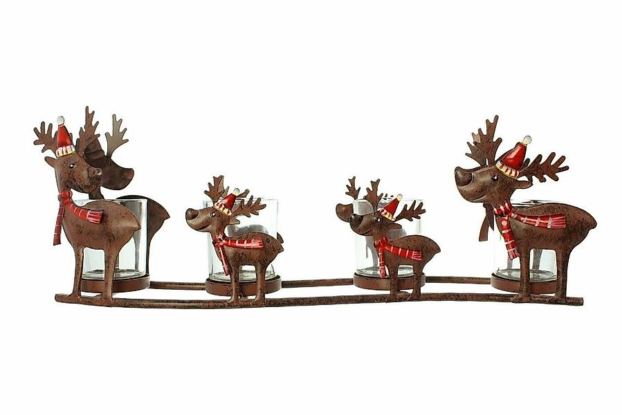 Home-trends24.de Windlicht Windlicht Rentier 5tlg Deko Teelichthalter Beleu günstig online kaufen