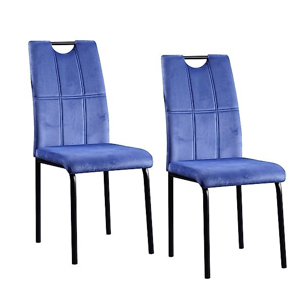 HTI-Living Esszimmerstuhl Stuhl Denton Velvet Blau günstig online kaufen