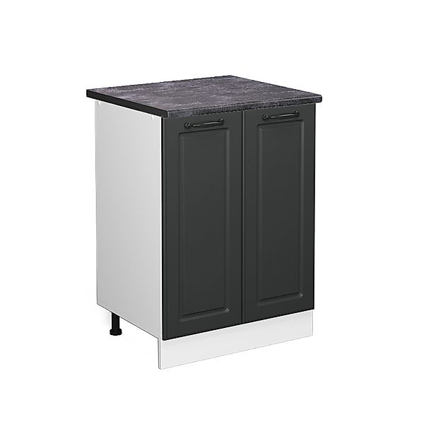Vicco Küchenunterschrank R-Line Anthrazit Landhaus/Weiß 60 cm AP Anthrazit günstig online kaufen