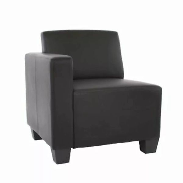 HWC Mendler Modulare Garnitur, Seitenteil links, Sessel mit Armlehne schwar günstig online kaufen