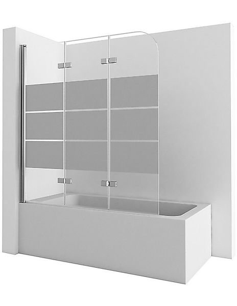 GOEZES Badewannenfaltwand 140x140 130x140 120x140 Badewannenaufsatz 3 teili günstig online kaufen