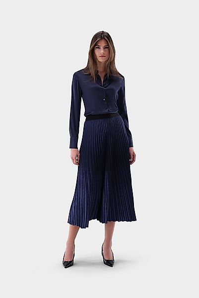 Hemdbluse tailliert aus Seidensatin-Stretch günstig online kaufen