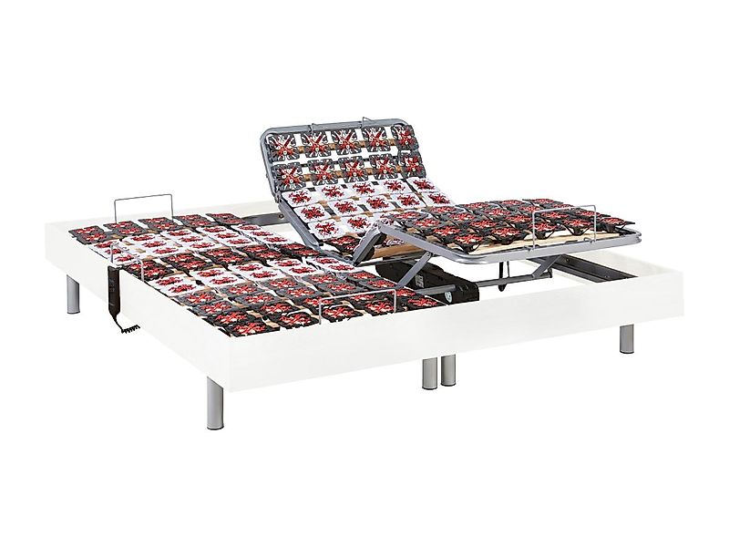 Relax-Bettgestell 2 x 48 Modulteller - 2x 70 x 190 cm - Weiß - DREAMEA günstig online kaufen