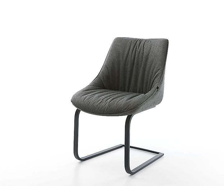 Freischwinger Elda-Flex Strukturstoff Anthrazit Freischwinger flach Schwarz günstig online kaufen