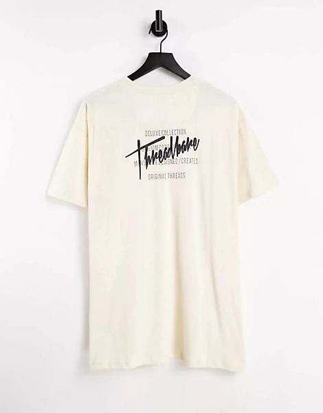 Threadbare – Deluxe Oversize-T-Shirt in Weiß günstig online kaufen
