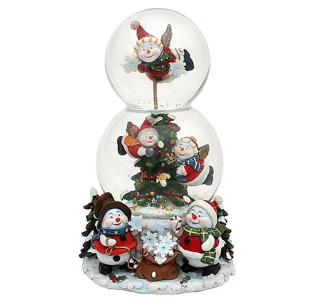 Dekohelden24 Schneekugel XXL Doppel-Schneekugel, Schneemann mit Spieluhr, M günstig online kaufen