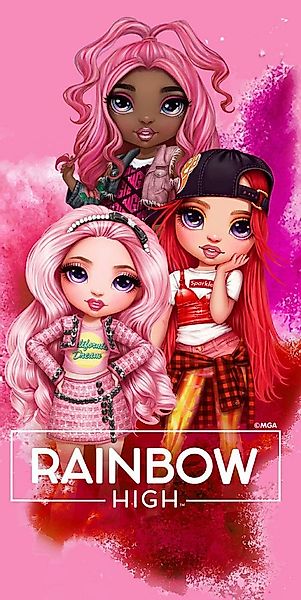 Rainbow High Strandtuch Rainbow High Badetuch Handtuch Strandtuch 70 x 140 günstig online kaufen