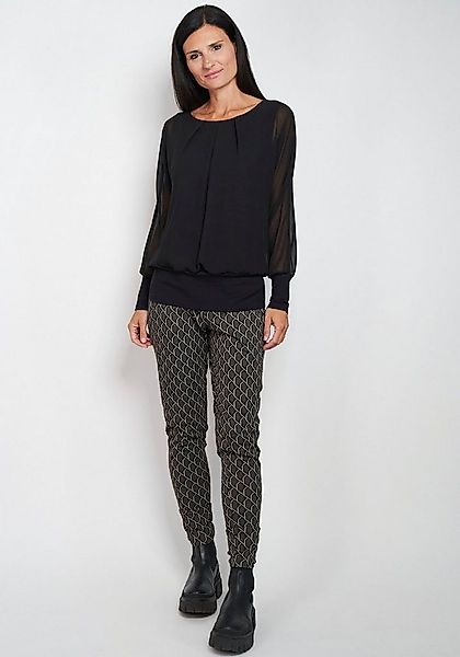 Seidel Moden Langarmbluse mit gerafftem Rundhals, MADE IN GERMANY günstig online kaufen