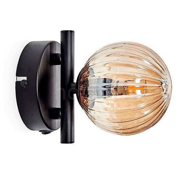 hofstein Wandleuchte Wandlampe aus Metall/Riffelglas in günstig online kaufen