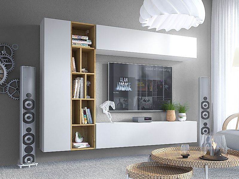 MIRJAN24 Wohnwand Kodita, (Komplett-Set, 3x Hängeschrank, Regal), Praktisch günstig online kaufen