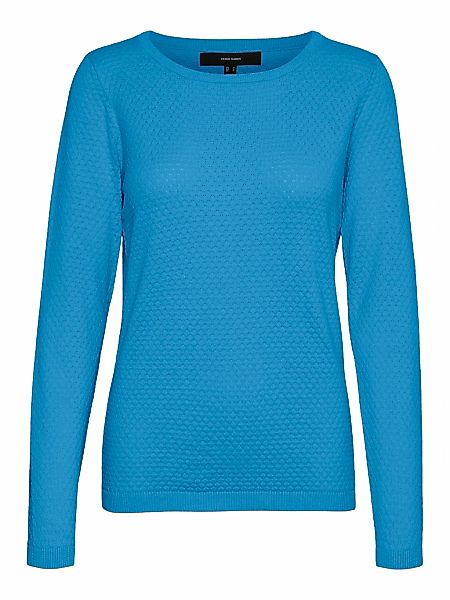 Vero Moda Rundhalspullover "VMCARE STRUCTURE LS O-NECK BLOU NOOS" günstig online kaufen