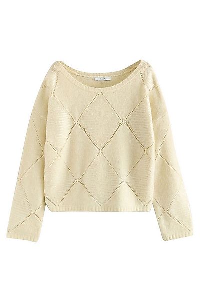Next Strickpullover Schulterfreier Argyle-Pullover mit Pailletten (1-tlg) günstig online kaufen