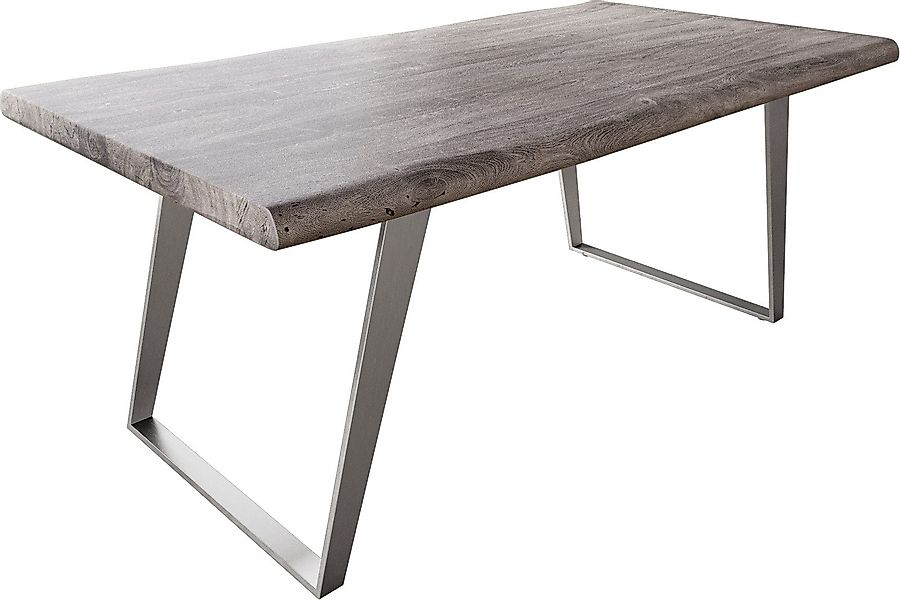 DELIFE Esstisch Edge, Akazie Platin 180x90 günstig online kaufen