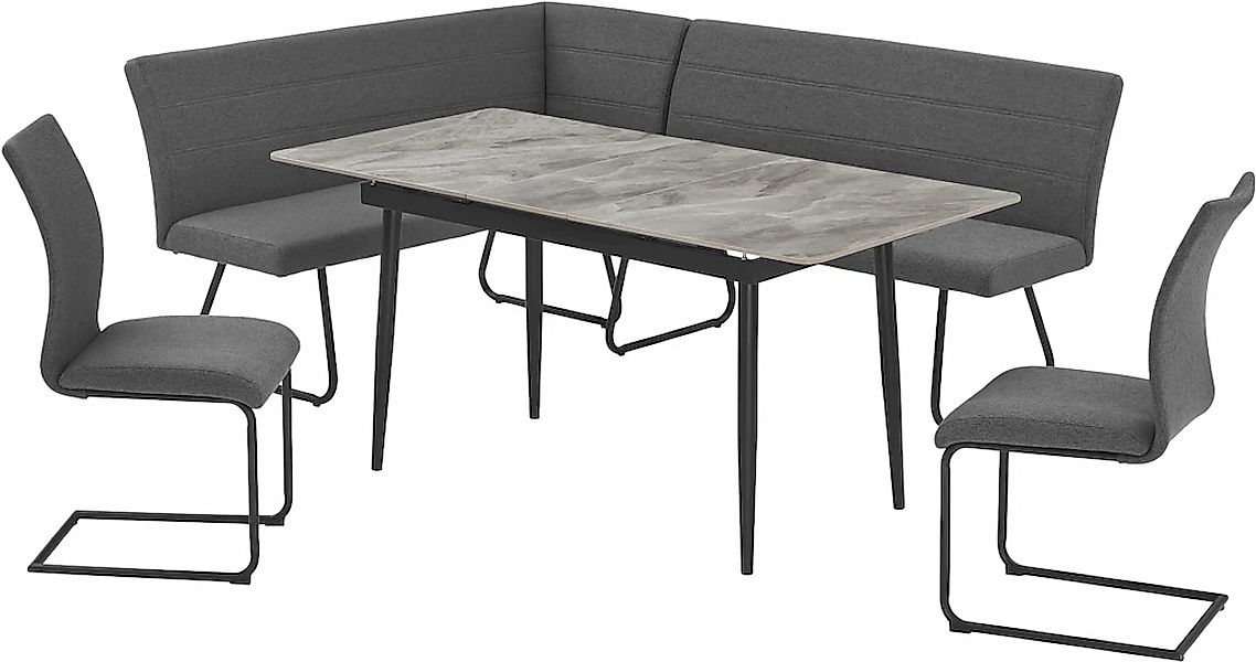 OTTO home Eckbankgruppe "Stevian" Set, 1 ausziehbarer Esstisch + 1 Eckbank günstig online kaufen