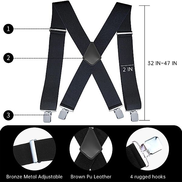 RWEUOQ Hosenträger Hosenträger 3.5cm Breites Verstellbar günstig online kaufen