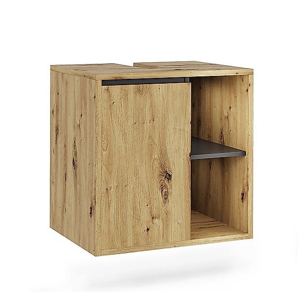 Vicco Waschbeckenunterschrank Viola, Artisan/Grau, 60 x 60 cm mit offenen R günstig online kaufen