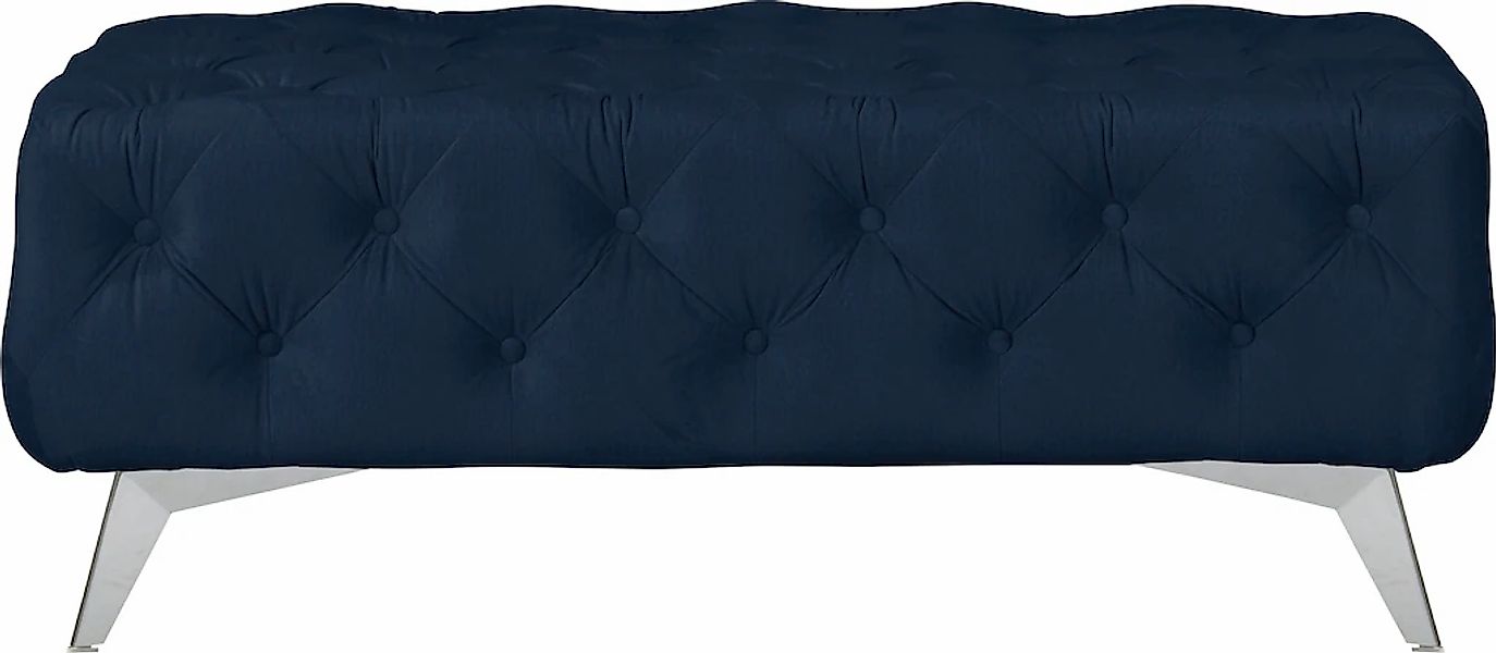 Leonique Polsterhocker "Amaury", Chesterfield-Optik, Breite 120cm, Fußfarbe günstig online kaufen