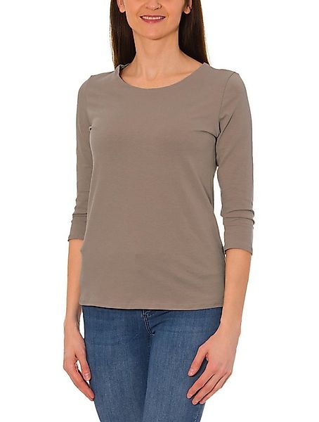 Alkato Longshirt Alkato Damen Shirt 3/4 Arm mit Rundhals günstig online kaufen