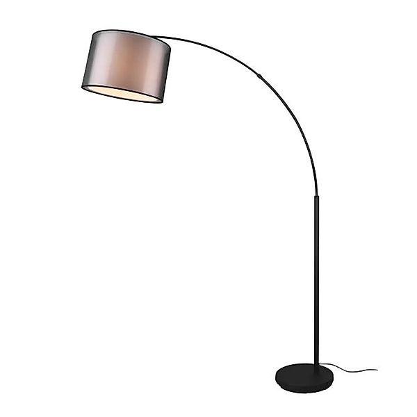 Stehleuchte ca. 171 cm hoch 1 Stück Metall / Stoff Schwarz, Weiß günstig online kaufen
