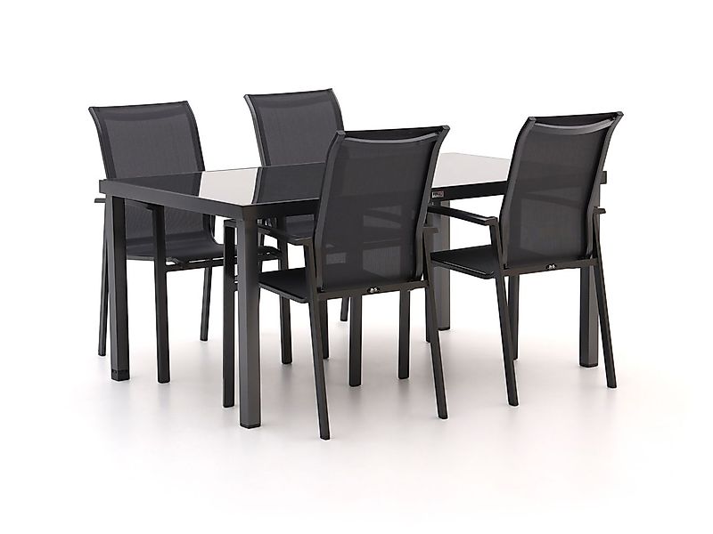 R&S design Centallo/Caluso 160 cm Gartenmöbel-Set 5-Teilig Stapelbar günstig online kaufen