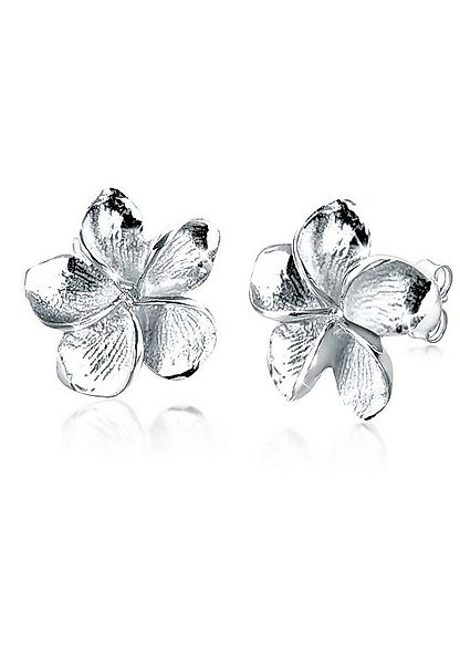 Elli Paar Ohrstecker Frangipani Blüte Blume Filigran 925 Silber, Frangipani günstig online kaufen