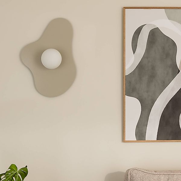 Globen Lighting Wandleuchte ILLUSION, beige, Glas, 60 cm günstig online kaufen