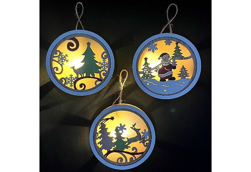 HAC24 Dekohänger Weihnachten Holz Deko Hängedeko Weihnachtsdeko Holzanhänge günstig online kaufen