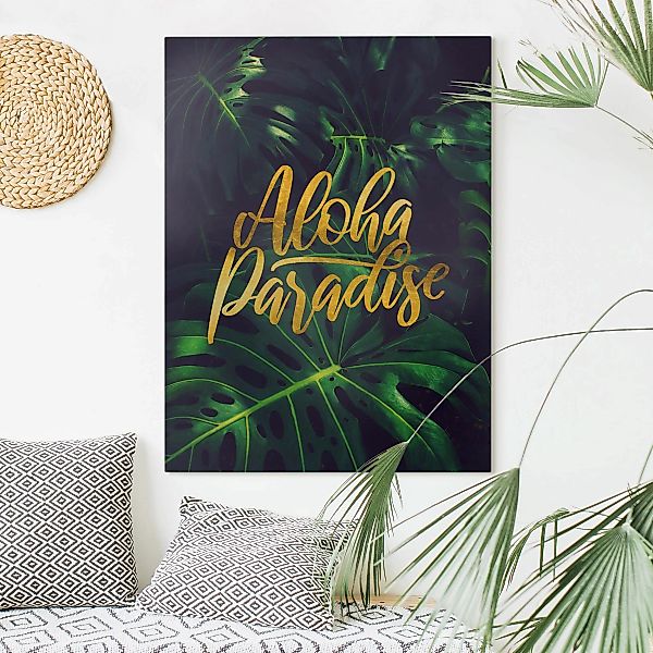 Leinwandbild - Hochformat Dschungel - Aloha Paradise günstig online kaufen