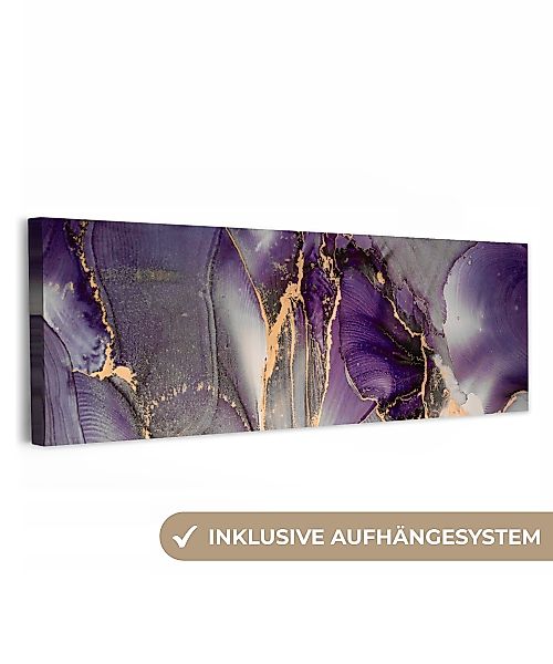 OneMillionCanvasses® Leinwandbild Panorama Gold - Lila günstig online kaufen