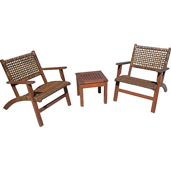 Garden Pleasure Sitzgruppe Sonora 140 cm x 75 cm x 140 cm Dunkelbraun FSC® günstig online kaufen