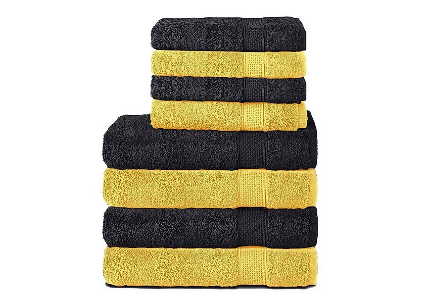 Komfortec Handtuch Set aus 100% Baumwolle, 4 Handtücher 50x100 cm und 4 Bad günstig online kaufen