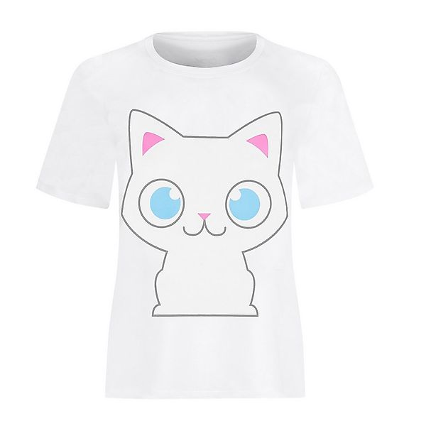 Evoni T-Shirt Damen Kurzarmshirt aus weichem Baumwollstoff mit modischem Fr günstig online kaufen