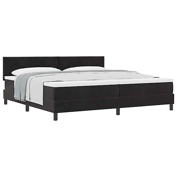 vidaXL Boxspringbett mit Matratze Schwarz 200 x 200 cm Samt 3339262 günstig online kaufen