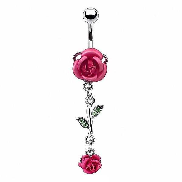 Taffstyle Bauchnabelpiercing Piercing Chirurgenstahl Kristall Rosen, günstig online kaufen