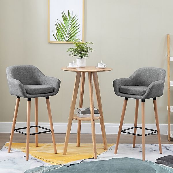 HOMCOM Barhocker Barstühle mit Fußstütze (Tresenhocker, günstig online kaufen