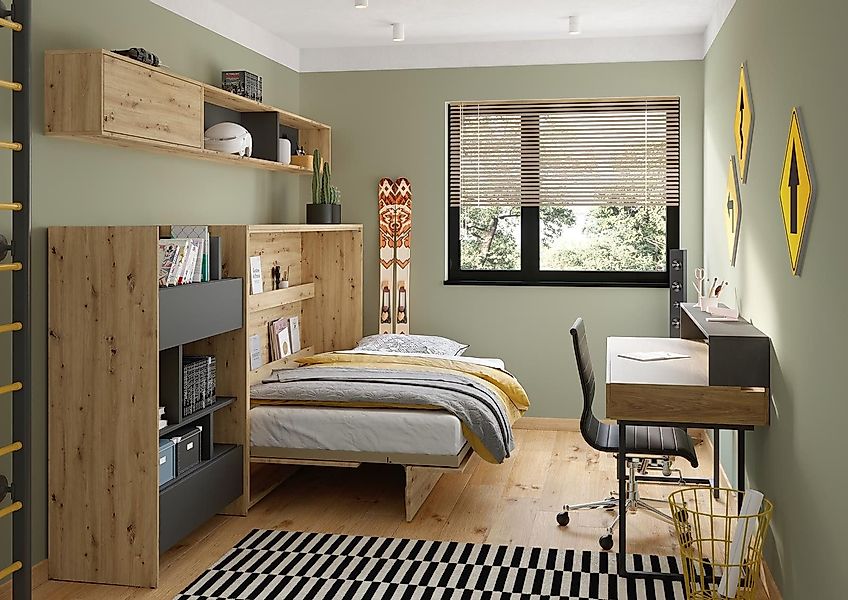 Compleo Schrankbett Horizontal Wandklappbett Lenart Bed günstig online kaufen