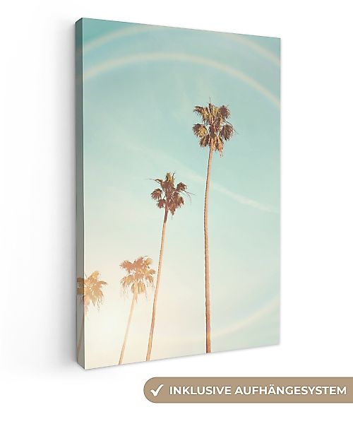 OneMillionCanvasses® Leinwandbild Palmen - Sonne - günstig online kaufen