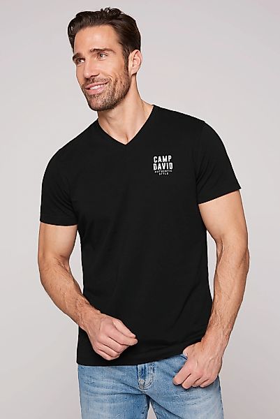 CAMP DAVID V-Shirt, mit Logo-Print auf der Brust günstig online kaufen
