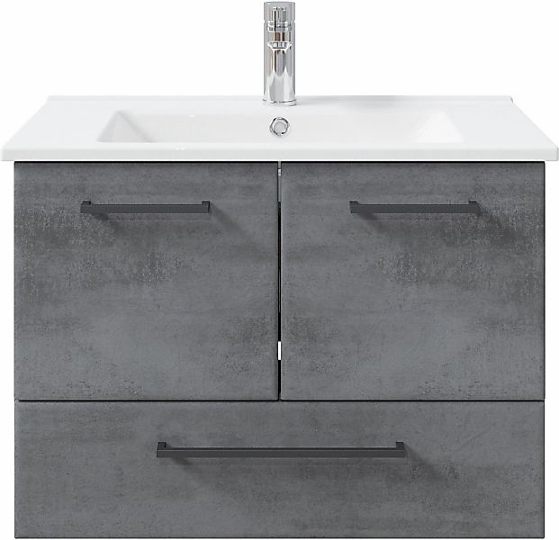 Saphir Badmöbel-Set "Quickset 945 Keramik-Waschtisch mit Unterschrank, 75 c günstig online kaufen