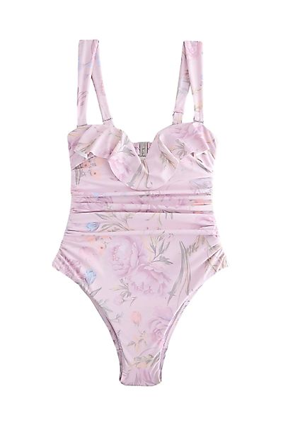 Next Badeanzug Kew Gardens Bauchformender Bandeau-Badeanzug günstig online kaufen