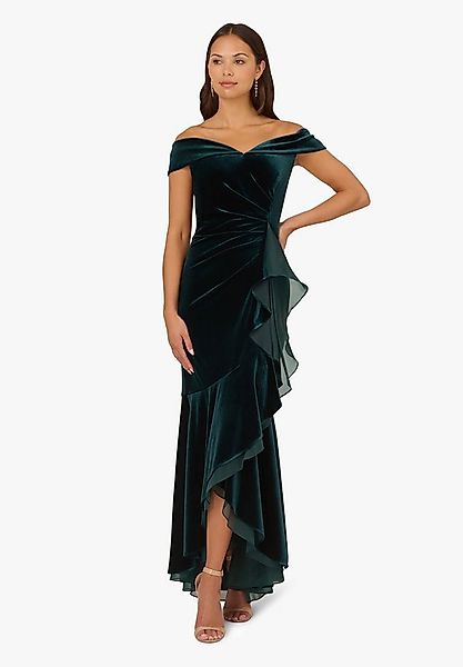 Adrianna Papell Abendkleid Velvet Off The Shoulder Gown Tailliert, figurbet günstig online kaufen