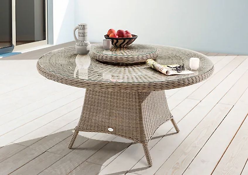 Destiny Gartentisch »Luna«, Ø 150 cm, Höhe 75 cm, inklusive Drehteller, Alu günstig online kaufen