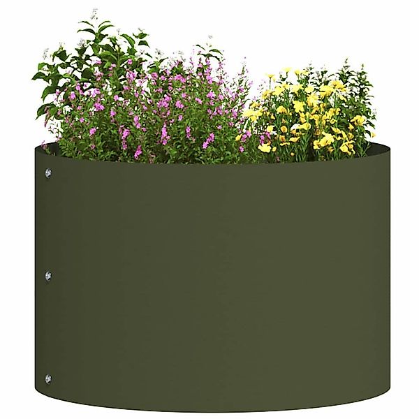 vidaXL Blumentopf Gartenpflanzer 5 pcs Olivgrün günstig online kaufen