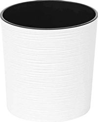 Siena Garden Pflanzgefäß Modern Lens Weiß Ø 25x25,5 cm günstig online kaufen