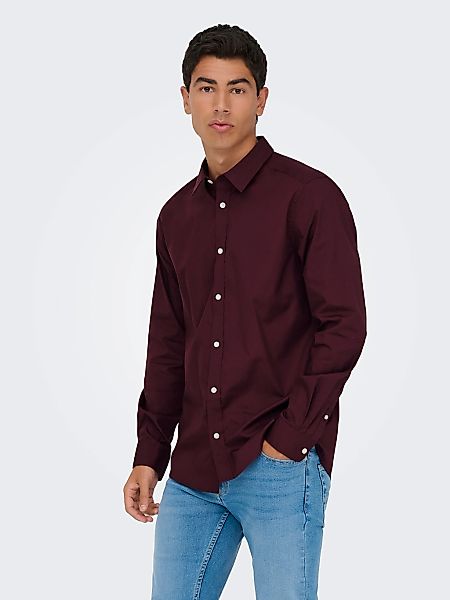 ONLY & SONS Langarmhemd "ONSFLORIAN LIFE LS POPLIN SHIRT OTL" günstig online kaufen