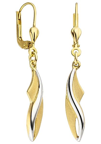 JOBO Paar Ohrhänger "Ohrringe in Bicolor-Optik", 375 Gold günstig online kaufen