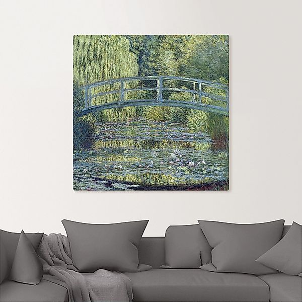 Artland Leinwandbild »Der Seerosenteich, Harmonie in Grün«, Gartenbilder, ( günstig online kaufen