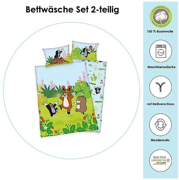 Familando Babybettwäsche Der Kleine Maulwurf Babybettwäsche 100x135+40x60 c günstig online kaufen