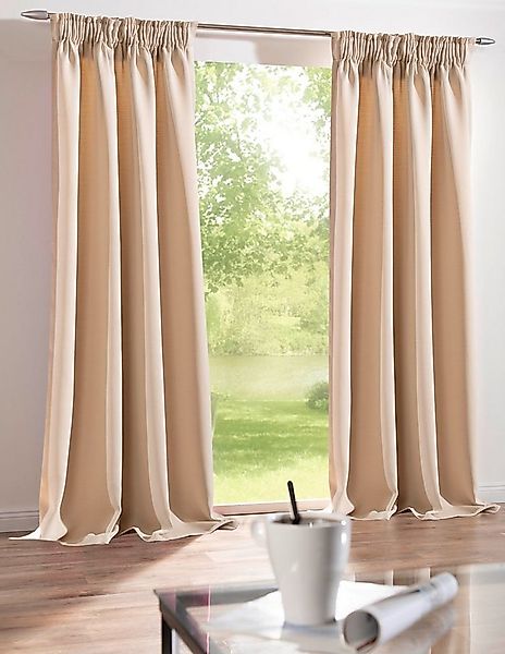 DecoHome24 Gardine Brillant (2 St), Kräuselband, blickdicht, blickdicht günstig online kaufen